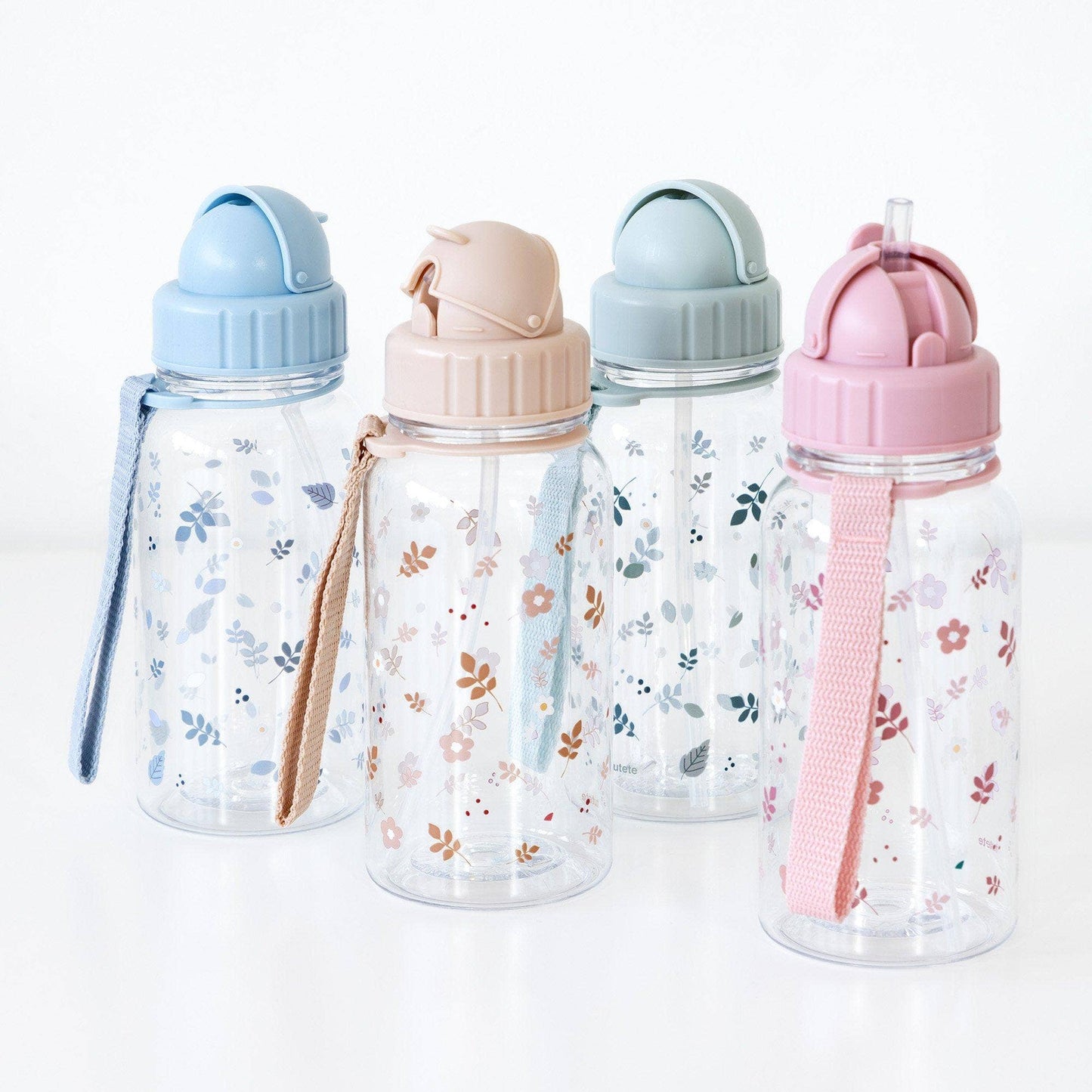 Bouteille en plastique Leaves Pink