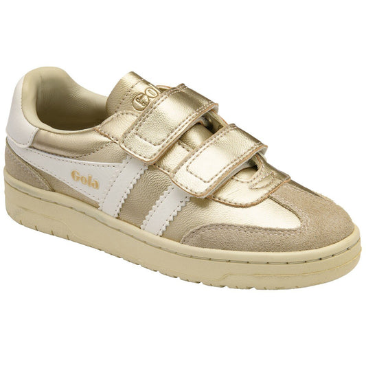 GOLA VIPER GLIMMER STRAP Gold Off White Baskets Sneakers