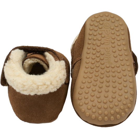 POM POM BEGINNERS SHEPEARD VELCRO Camel Chaussons Prémarche