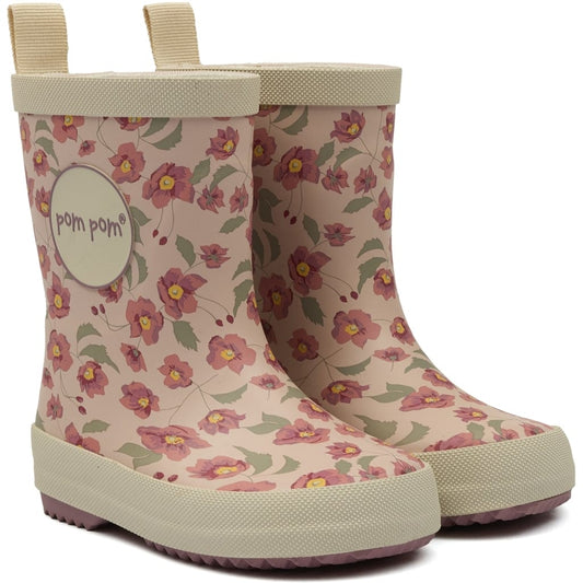 bottes de pluie POM POM AUTUMN ANEMONE Rose Bottes de Pluie