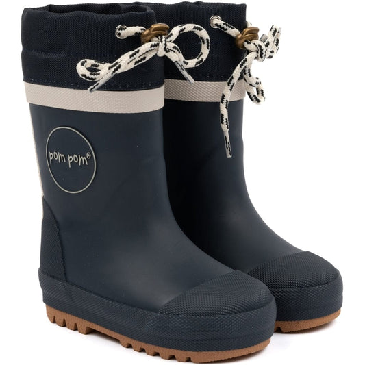 bottes de pluie POM POM BOOTS THERMO Navy Bottes de Pluie Chaude