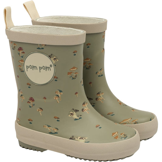 bottes de pluie POM POM FUNGI Vert Bottes de Pluie