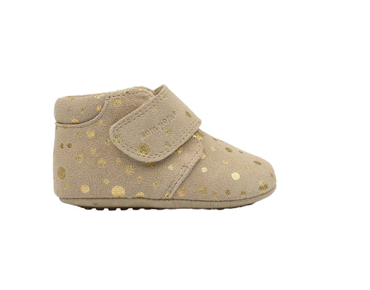 POM POM BEGINNERS VELCRO Gold Dots Chaussons Prémarche
