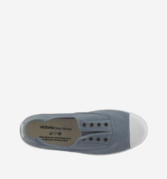 chaussure adulte VICTORIA inglesa elastico bleu atlantico toiles/espadrilles