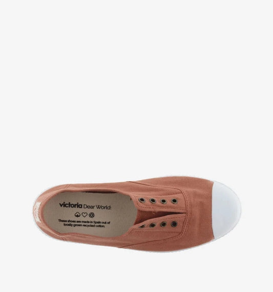 chaussure adulte VICTORIA inglesa elastico orange teja toiles/espadrilles