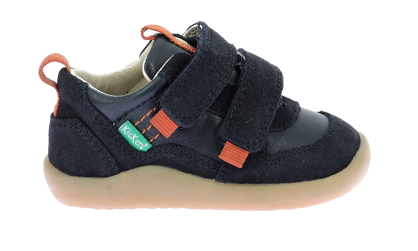 Chaussures Hautes/Botillons KICKERS KICK FRAPY marine premiers pas Bottillons Barefoot