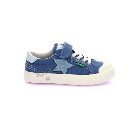 Toiles/Espadrilles KICKERS KICKGOLDI Bleu Etoile Tennis Toile