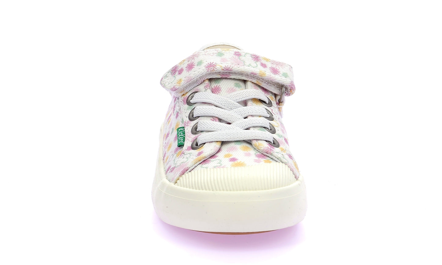 KICKERS KICKGOLDI Blanc Imprimé Tennis Toile