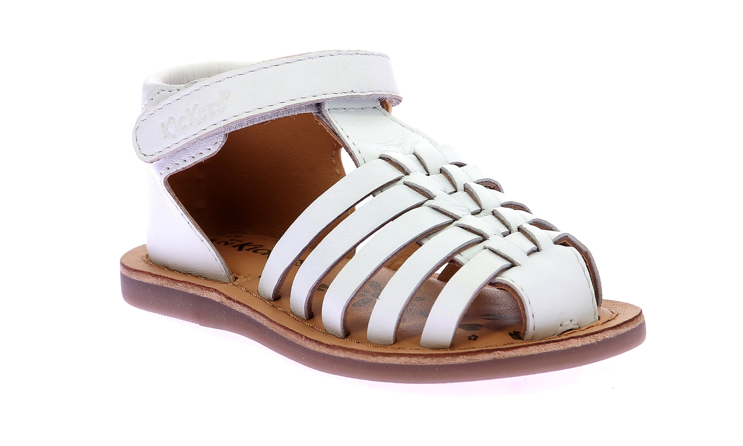 KICKERS KICK DILOLA Blanc Sandales Nu-pieds