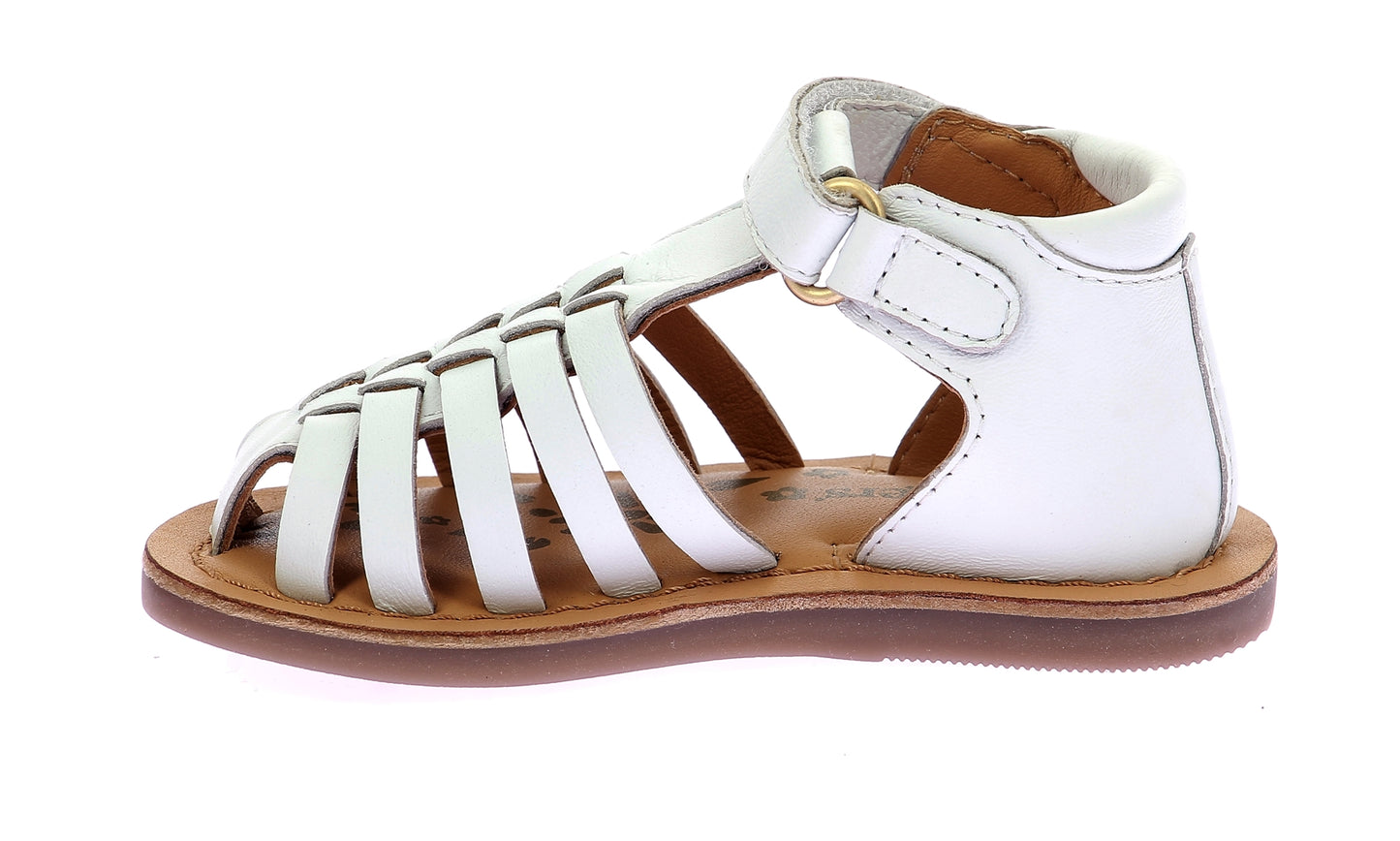 KICKERS KICK DILOLA Blanc Sandales Nu-pieds