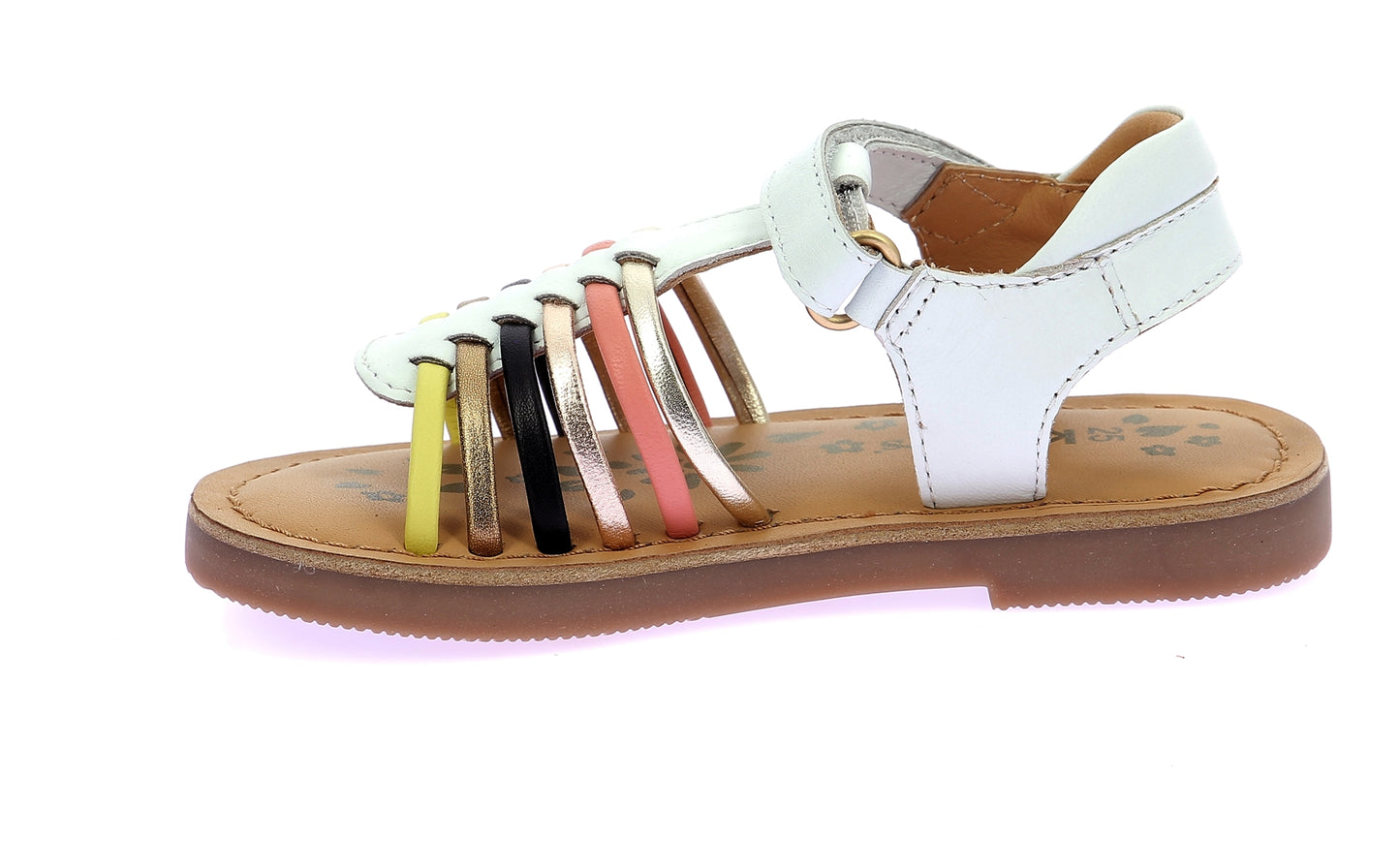 KICKERS KICKPRELLA Blanc Multi Sandales Nu Pieds