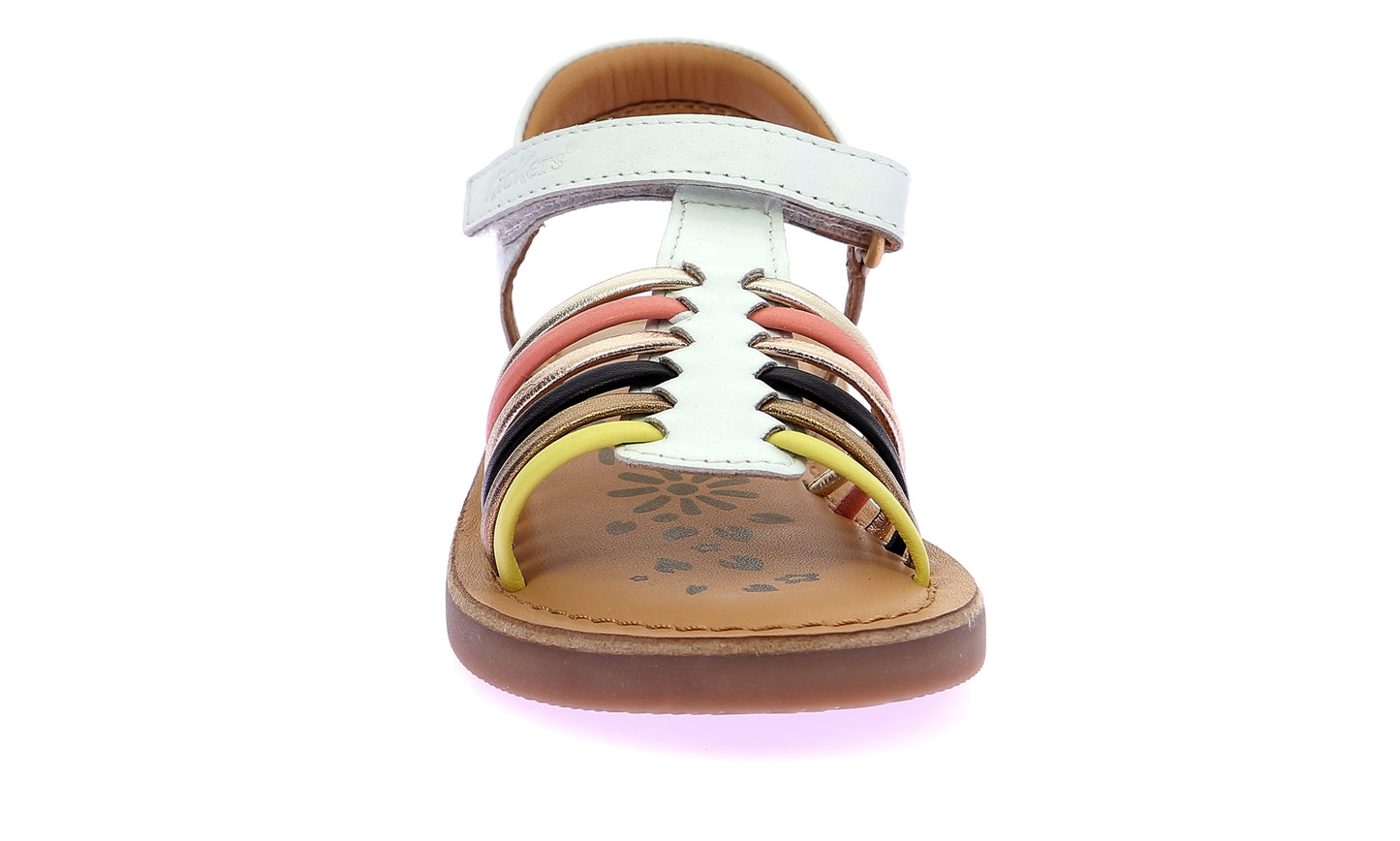 KICKERS KICKPRELLA Blanc Multi Sandales Nu Pieds