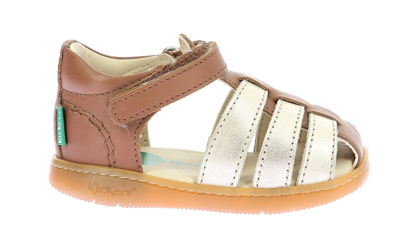 Sandales / Nu Pieds KICKERS KICK FLO Camel Or Sandales premiers pas