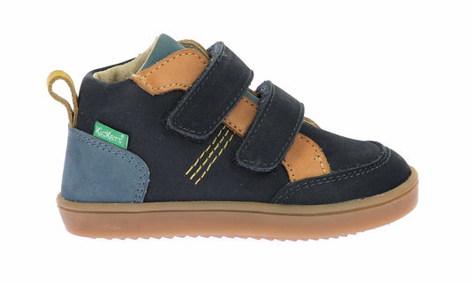 KICKERS WETYRO Marine camel Bottillons Tennis Haut