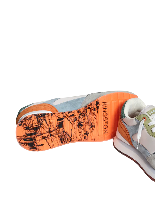 HOFF KINGSTON Gris Rouge Tennis Baskets bas Adulte