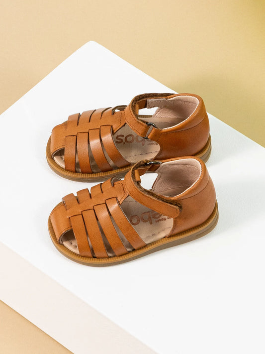 ACEBOS 1310 Honey Cognac sandales nu-pieds