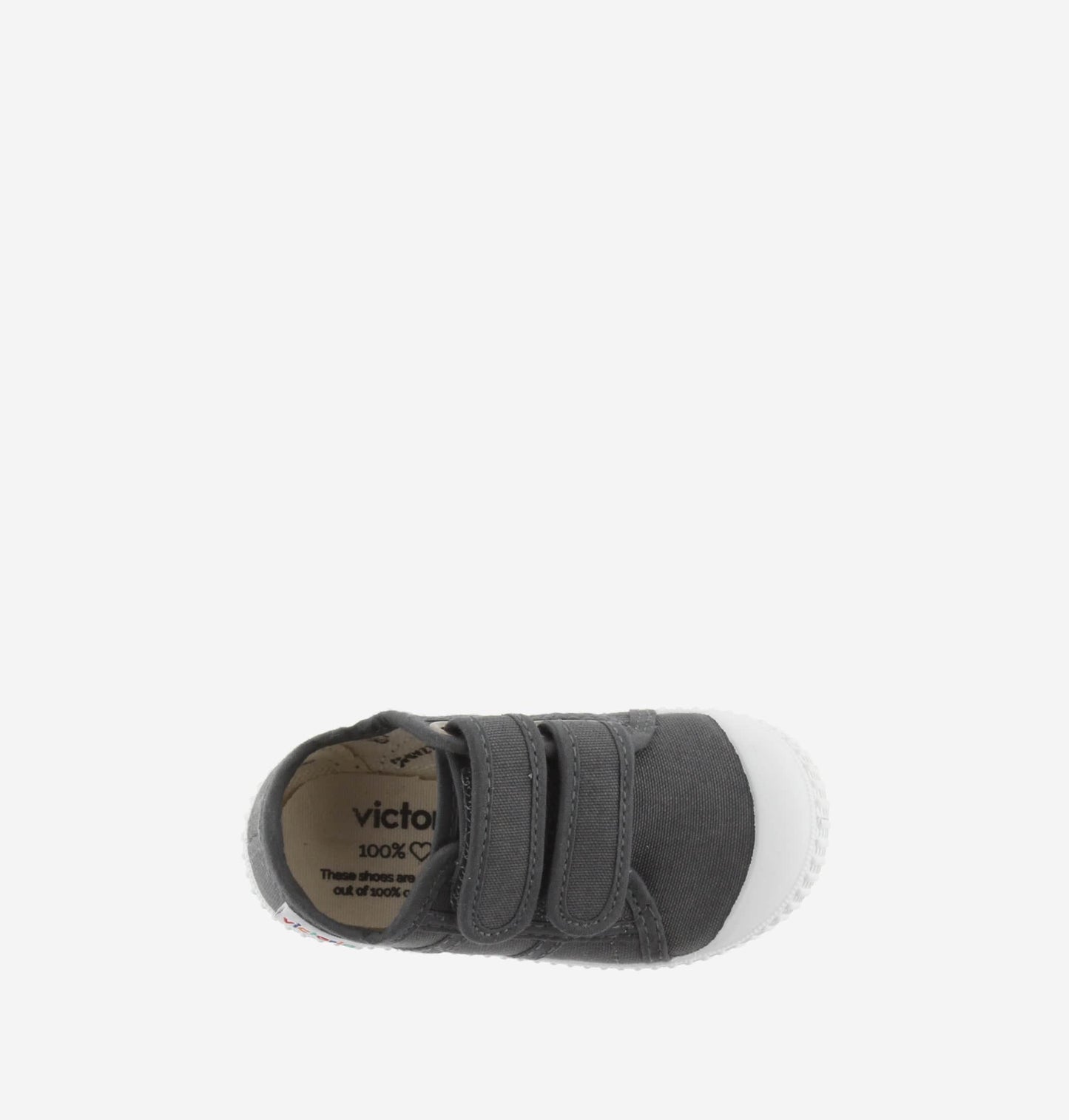 Toiles/Espadrilles VICTORIA 136606 toile Velcro anthracite
