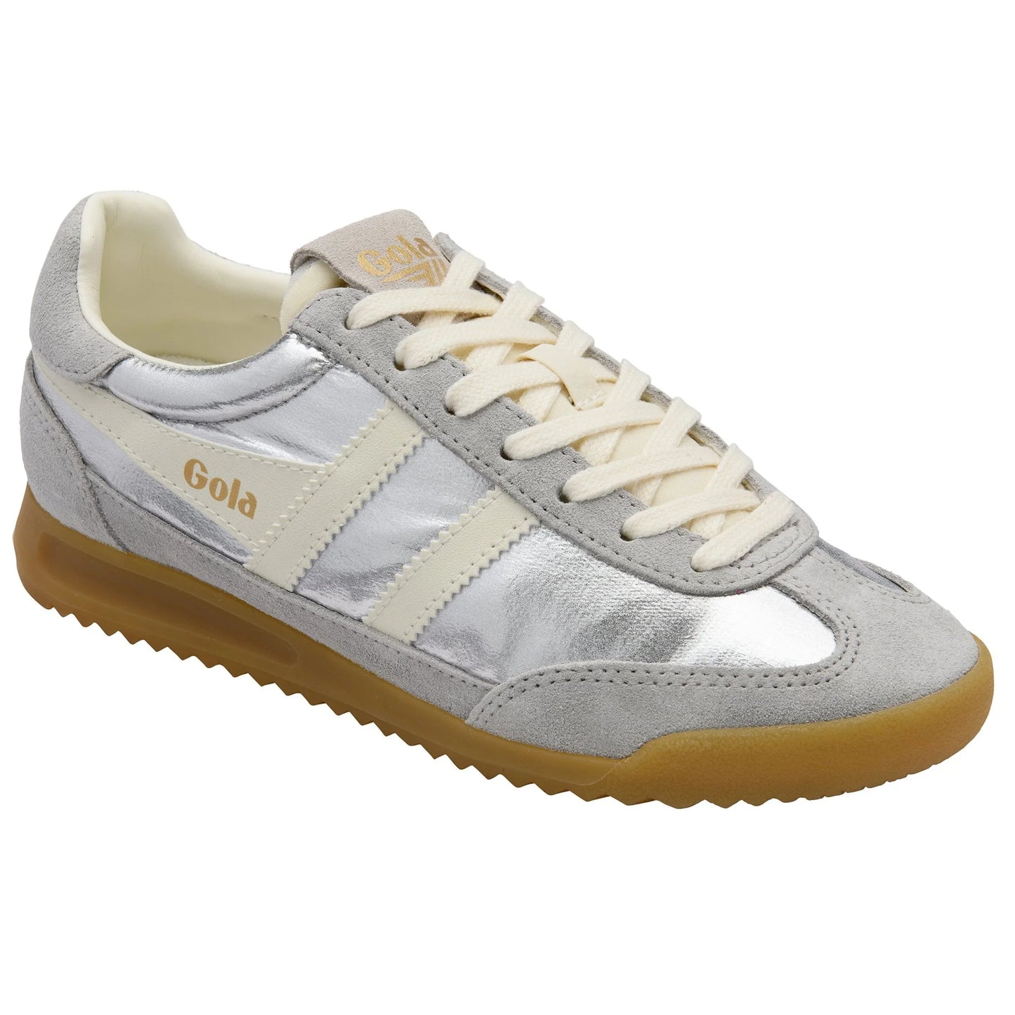 GOLA FIREFLY METALLIC Silver off white Sneakers Baskets adulte