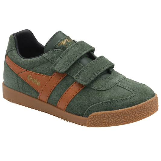 GOLA HARRIER STRAP evergreen moody orange basket sneakers