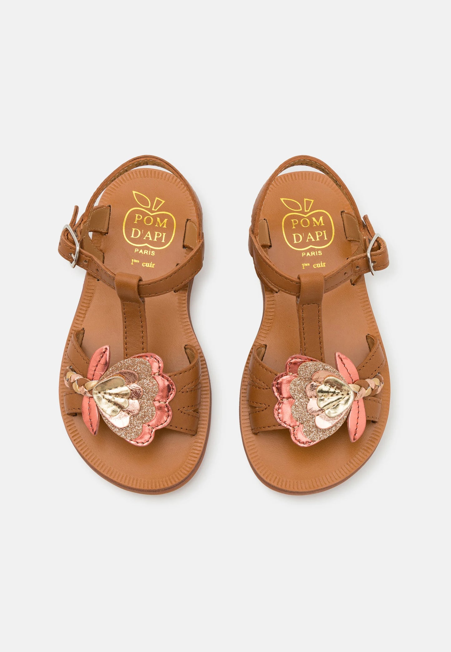 POM D'API PLAGETTE ALTO camel Sandales Nu Pieds