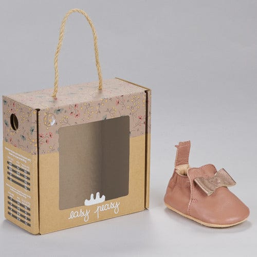 chausson EZPZ easy peasy My Blublu Noeud Rose chaussons cuir
