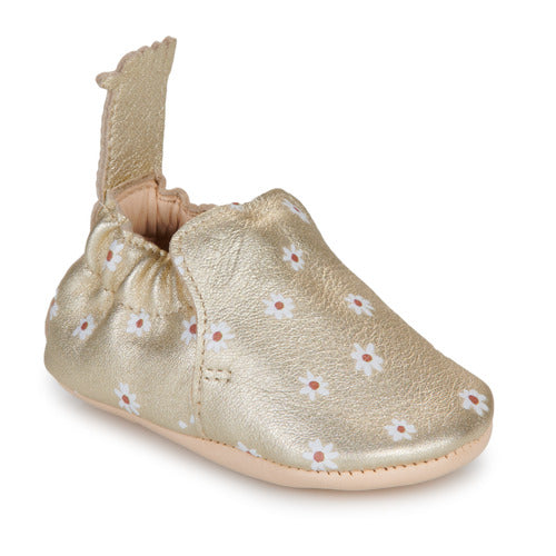 EZPZ easy peasy My Blu Fille Doré Marguerite chaussons cuir