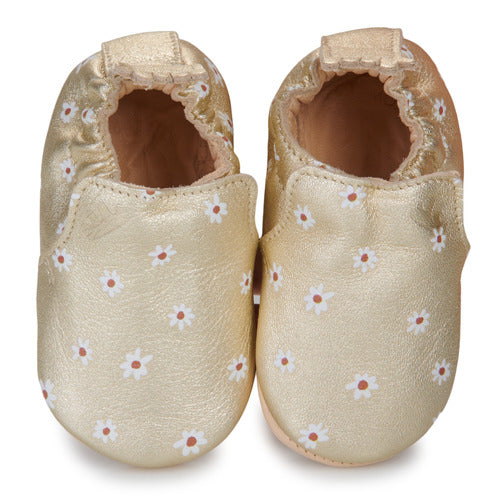 EZPZ easy peasy My Blu Fille Doré Marguerite chaussons cuir