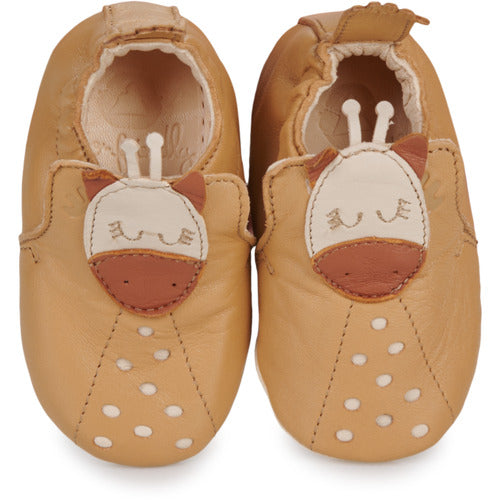 EZPZ easy peasy My Blu Girafon Camel chaussons cuir
