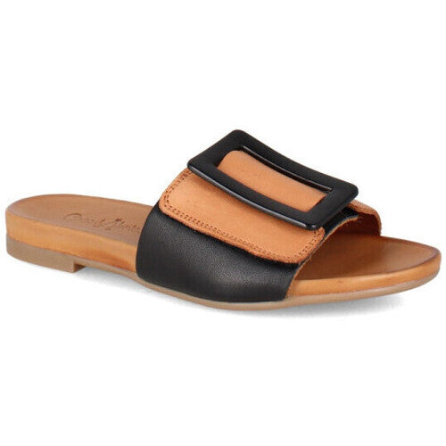 COCO ET ABRICOT MUIDORGE Camel Noir Mules