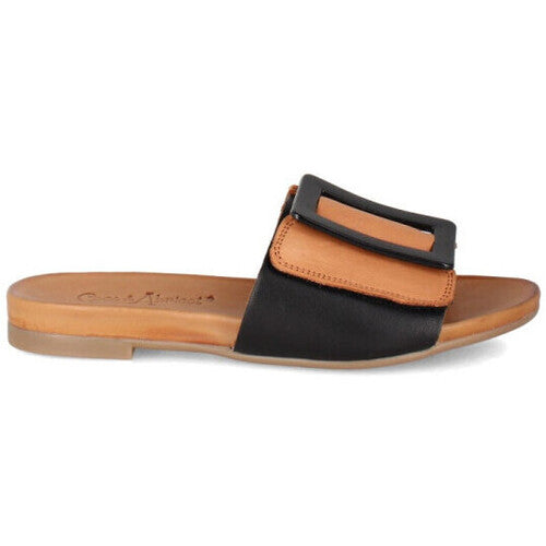 COCO ET ABRICOT MUIDORGE Camel Noir Mules