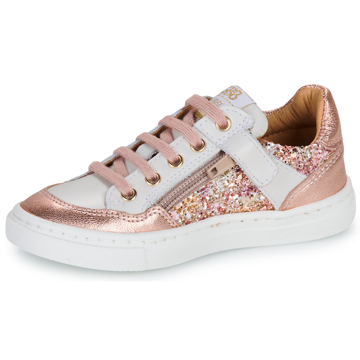 GBB FLORINE Blanc Paillettes Multi Baskets Chaussures Basses