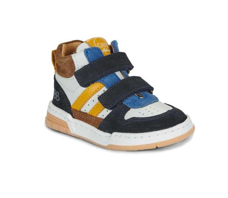 GBB ANDRE SCRATCH Blanc Marine Chaussures Hautes Baskets