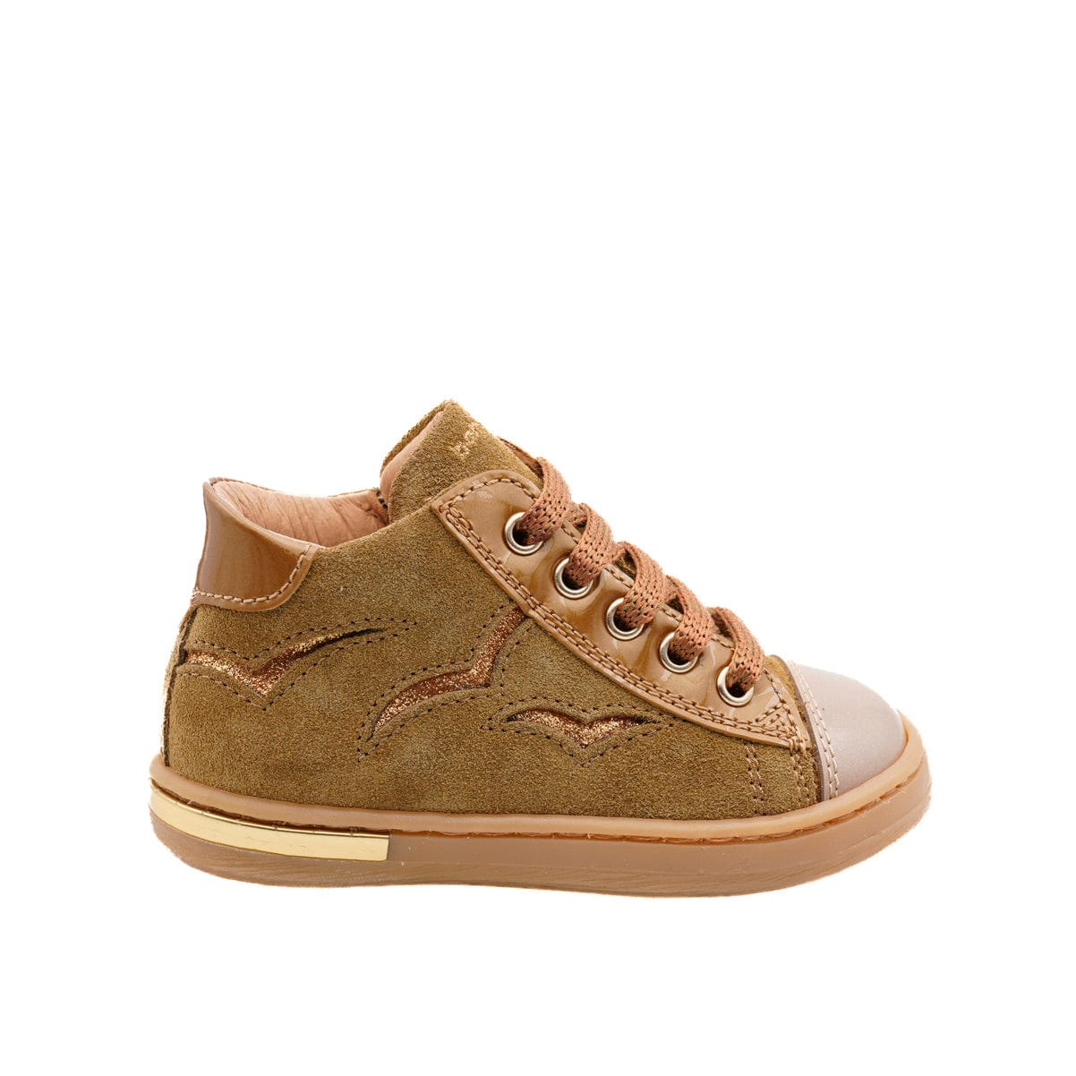 Chaussures Hautes/Botillons 22 BABYBOTTE ANVOLE Kaki Or Bottillons