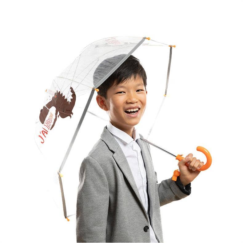 accessoires Parapluie Enfant Transparent Dinosaure Rigolo- Réfléchissant BUL3464