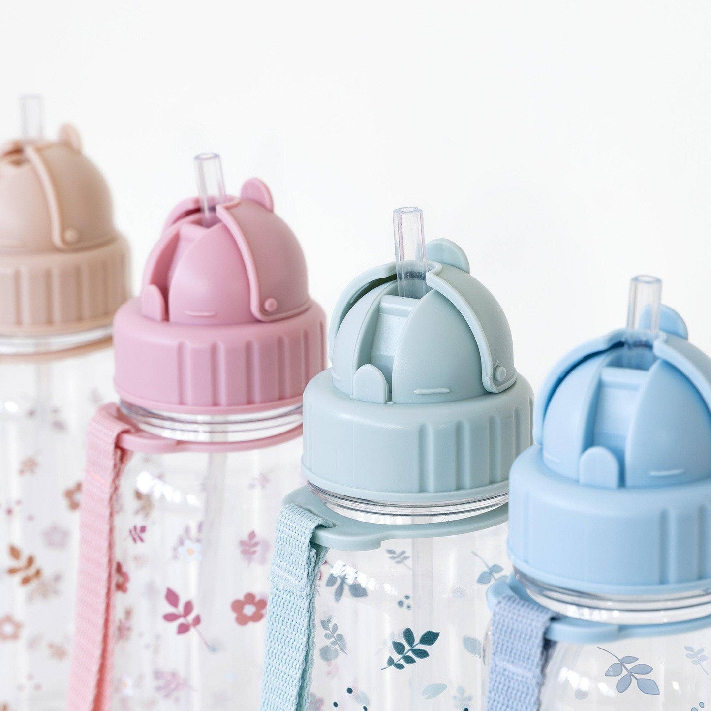 Bouteille en plastique Leaves Pink