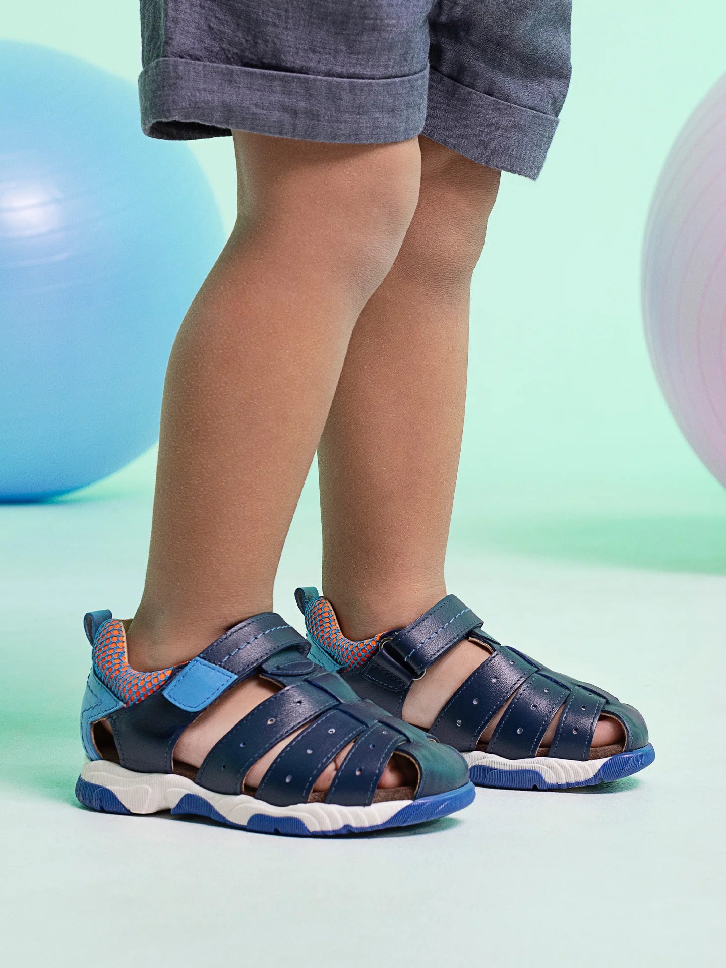 ACEBOS 5826 Marine sandales nu-pieds