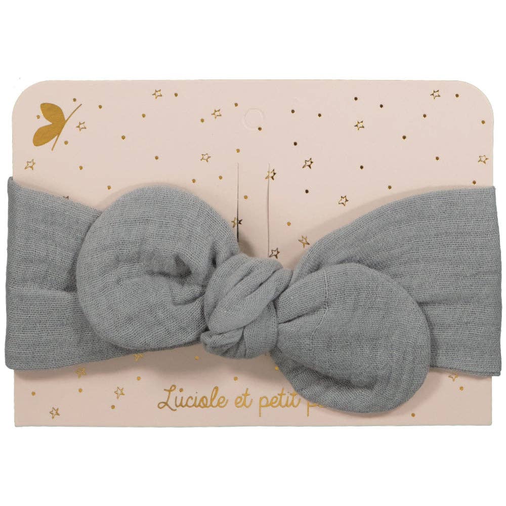 accessoires Bandeau mini - Double gaze bleu gris BB_25