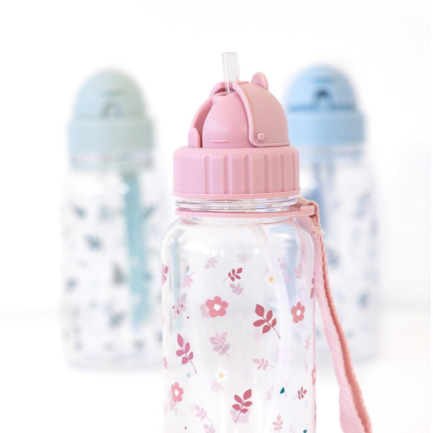 Bouteille en plastique Leaves Pink