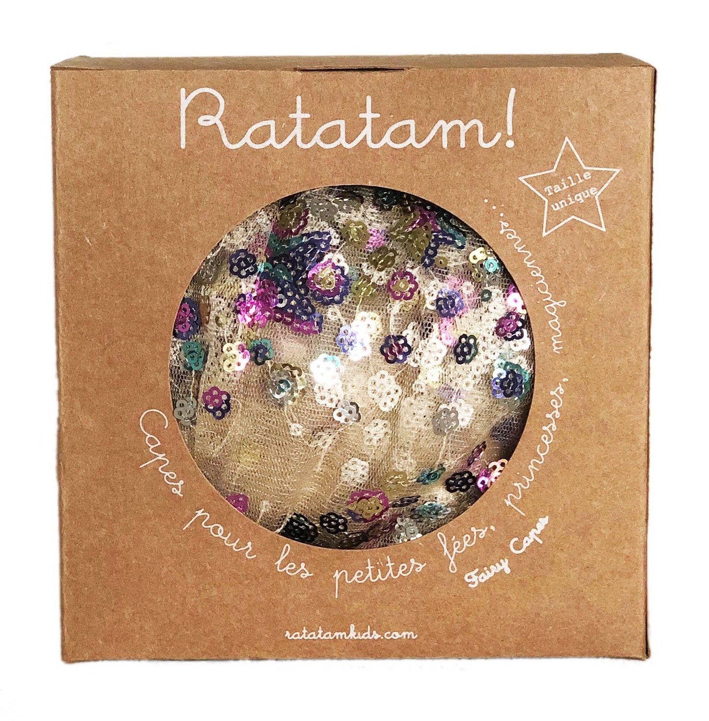 Ratatam! Cape de fée multicolore à sequins
