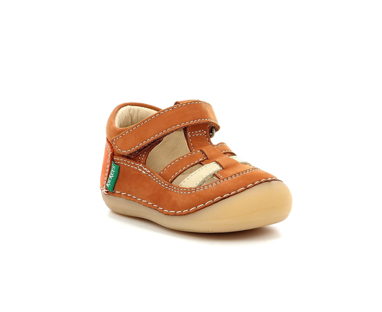 Babies/Salomés KICKERS SUSHY camel Orange prémarche premiers pas salomés