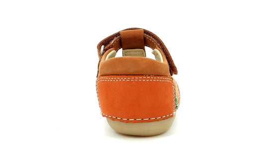 Babies/Salomés KICKERS SUSHY camel Orange prémarche premiers pas salomés