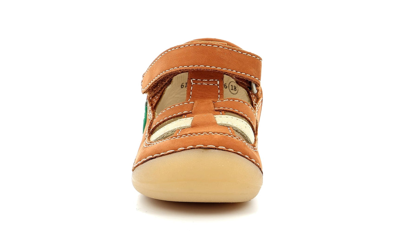 Babies/Salomés KICKERS SUSHY camel Orange prémarche premiers pas salomés