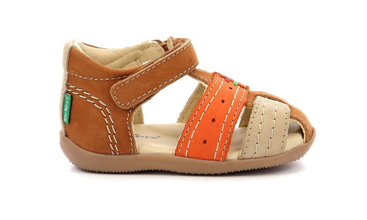 Sandales / Nu Pieds 27 KICKERS BIGBAZAR camel & orange Sandales Nu Pieds 3616431018094