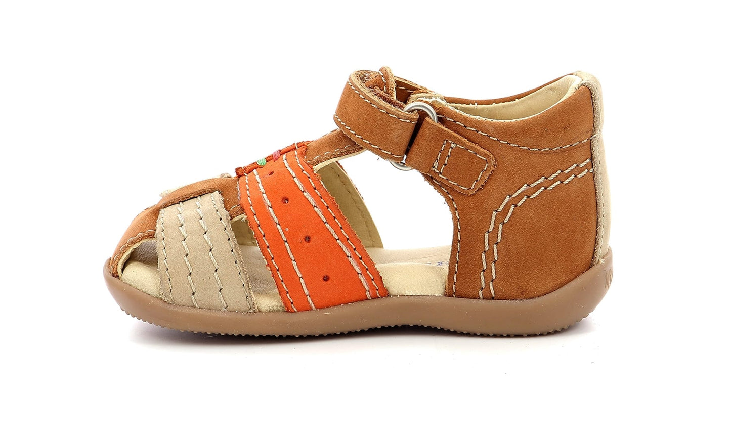 Sandales / Nu Pieds 27 KICKERS BIGBAZAR camel & orange Sandales Nu Pieds 3616431018094