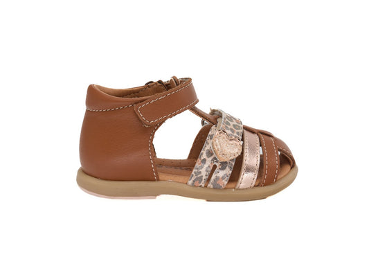 BABYBOTTE TOUCOEUR Cognac sandales nu pieds