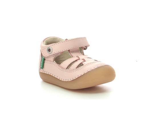 Babies/Salomés 18 KICKERS SUSHY rose clair uni prémarche premiers pas salomés 3616425160037