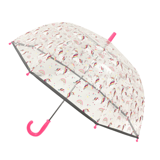 accessoires Parapluie Enfant Transparent Licorne Rose - Réfléchissant BUL3465