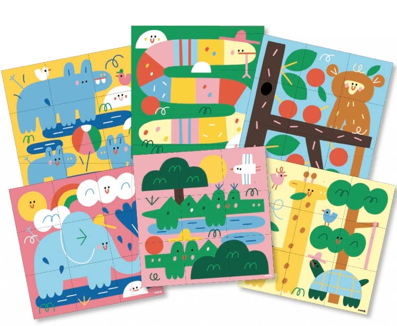 Animaux - Carte en stickers 2 +