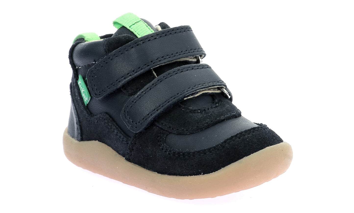 Pré marche 20 KICKERS KICKFRESHO Marine bottillons Premiers pas barefoot 3616432310753