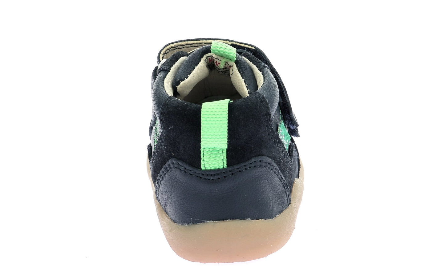 Pré marche 20 KICKERS KICKFRESHO Marine bottillons Premiers pas barefoot 3616432310753